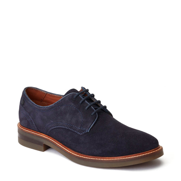 Base London Mawley Suede Derby Shoes Navy