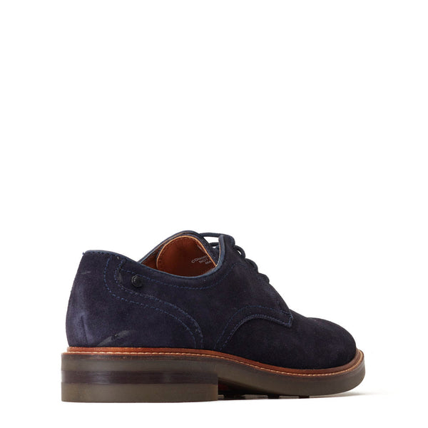 Base London Mawley Suede Derby Shoes Navy