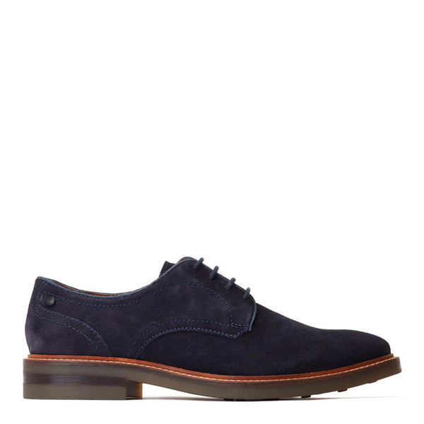 base london Mawley Suede Derby Shoes Navy