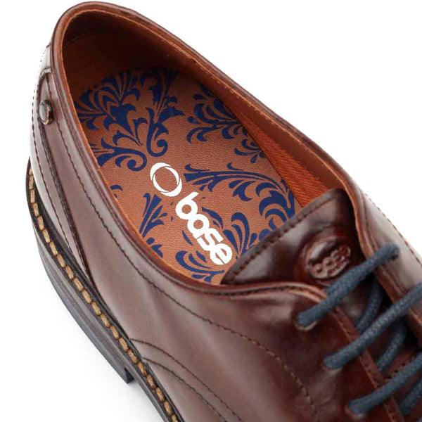 Base London Mawley Washed Derby Shoes Brown