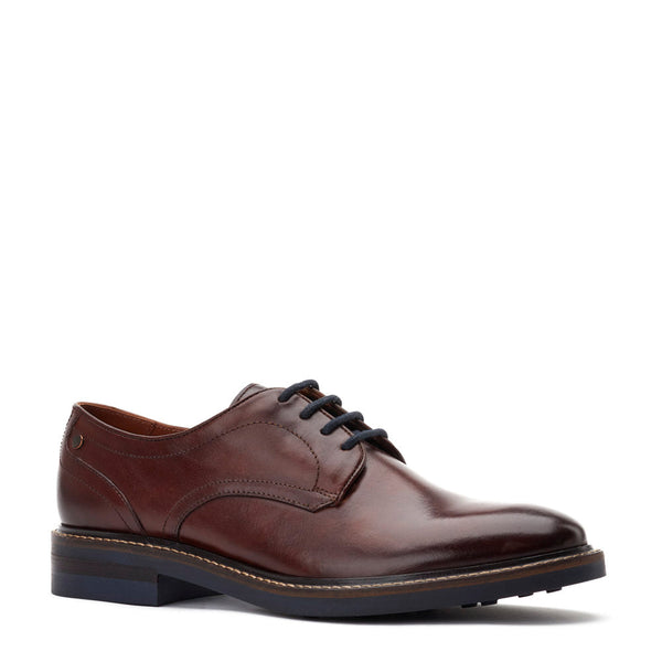 Base London Mawley Washed Derby Shoes Brown