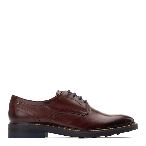 base london Mawley Washed Derby Shoes Brown