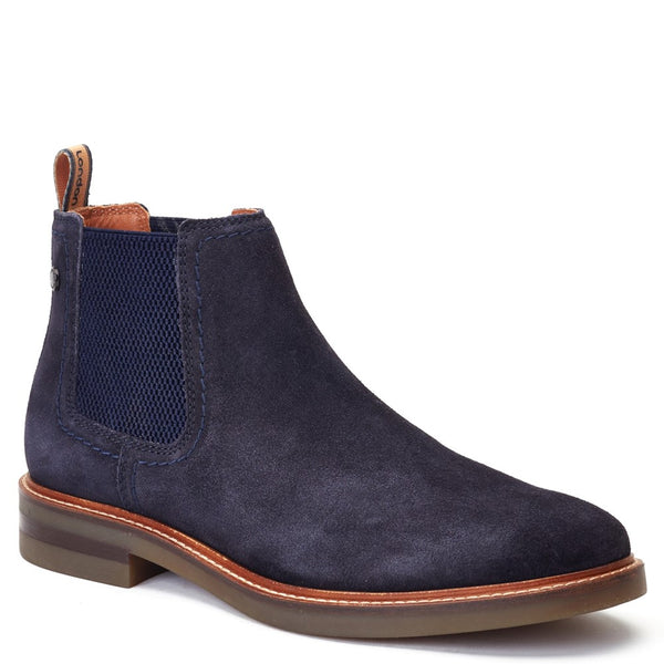 Base London Portland Suede Chelsea Boots Navy