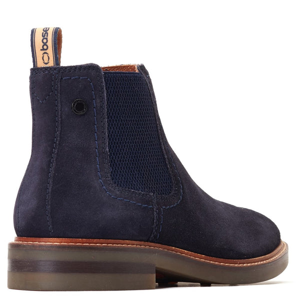 Base London Portland Suede Chelsea Boots Navy