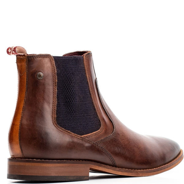 Base London Scout Washed Chelsea Boots Brown