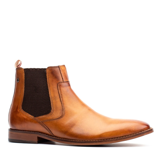 Base London Scout Washed Chelsea Boots Tan