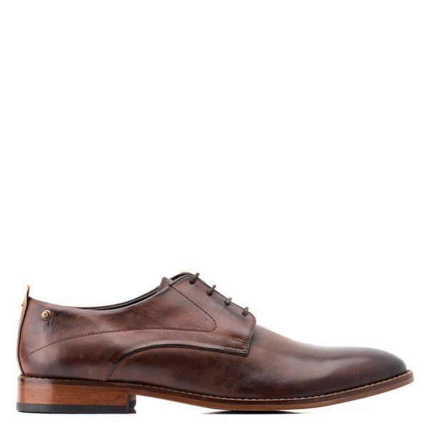 base london Script Washed Derby Shoes Brown