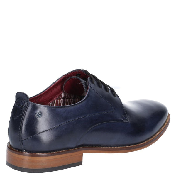 Base London Script Washed Derby Shoes Navy