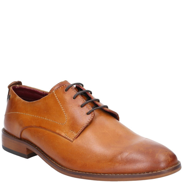 Base London Script Washed Derby Shoes Tan