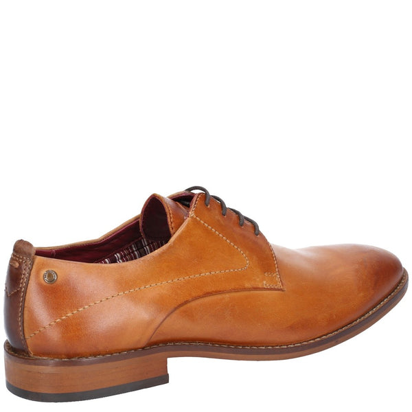 Base London Script Washed Derby Shoes Tan