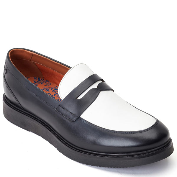 Base London Sid Combo Loafers Black/White