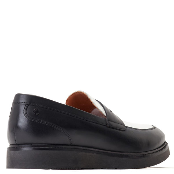 Base London Sid Combo Loafers Black/White