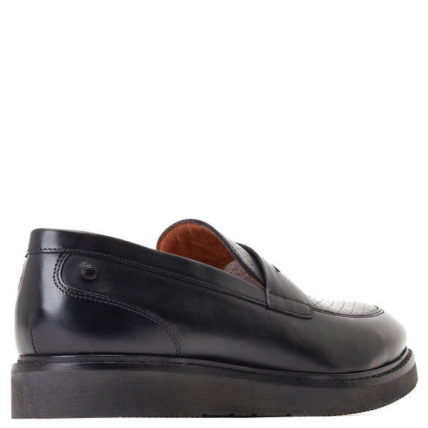 Base London Sid Emboss Loafers Black