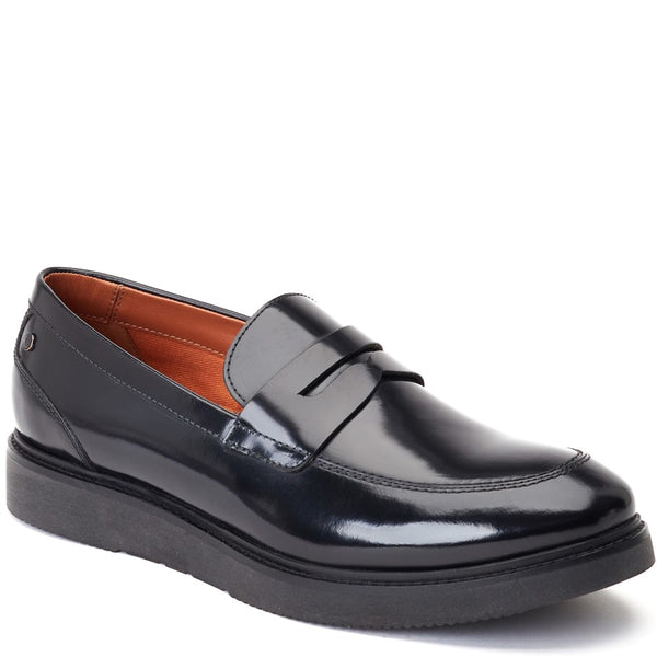 Base London Sid Hi Shine Loafers Black