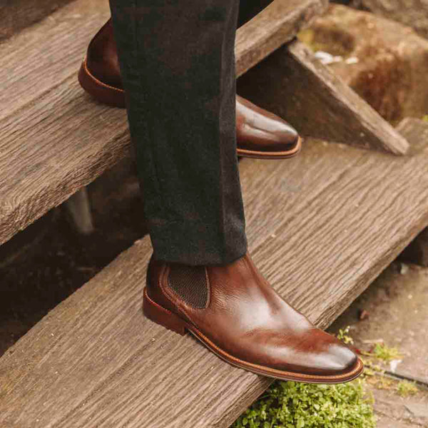 Base London Sikes Washed Chelsea Boots Brown