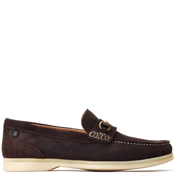 Base London Snapper Suede Loafers Brown