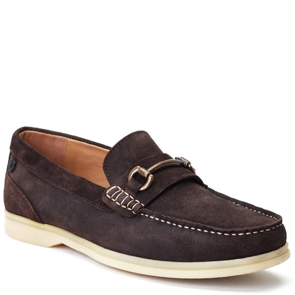 Base London Snapper Suede Loafers Brown