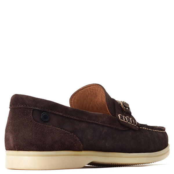 Base London Snapper Suede Loafers Brown