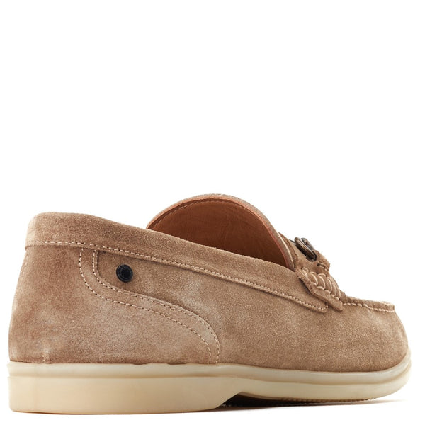 Base London Snapper Suede Loafers Sand