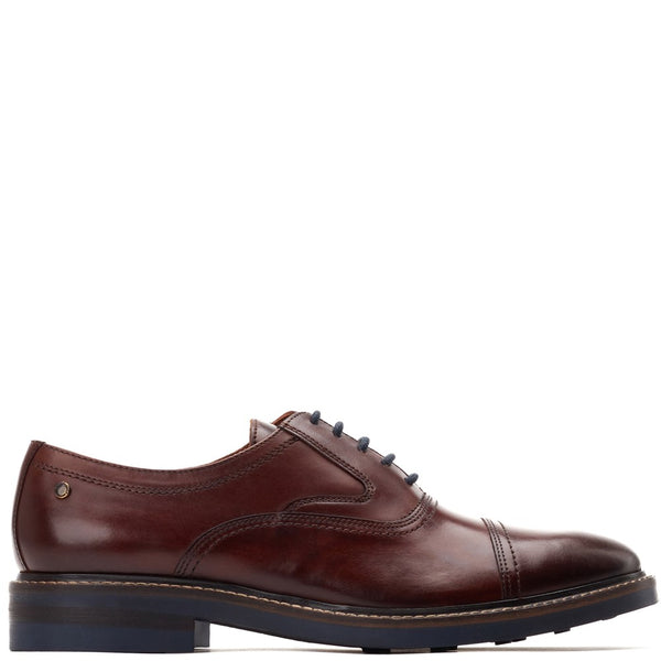 base london Tatton Washed Oxford Shoes Brown