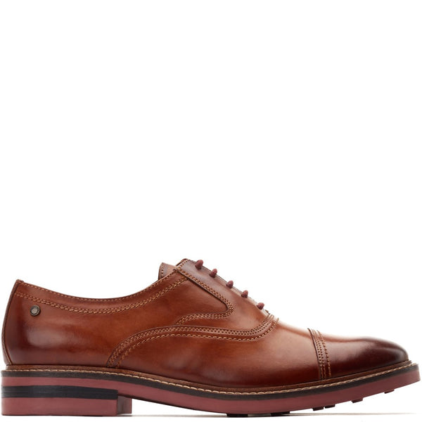 Base London Tatton Washed Oxford Shoes Tan