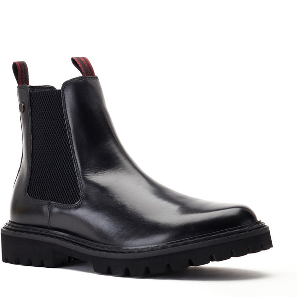 Base London Utah Waxy Chelsea Boots Black
