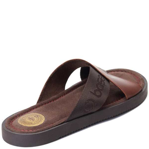 Base London Webb Washed Slide Sandal Brown