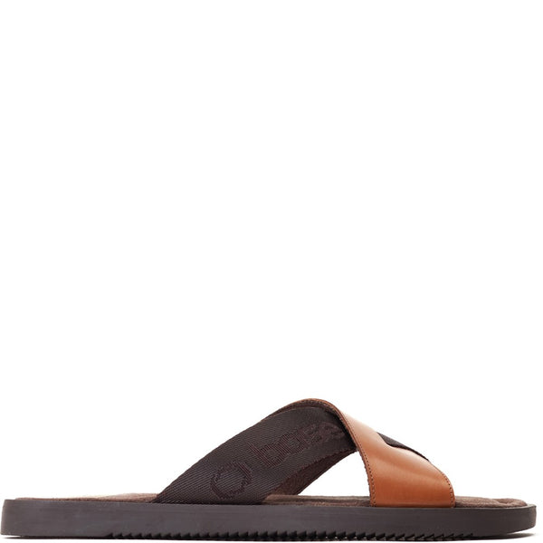 base london Webb Washed Slide Sandal Tan