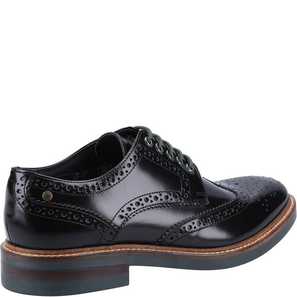 Base London Woburn XL Hi Shine Brogue Shoes Black