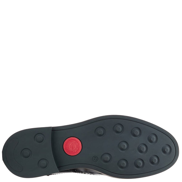 Base London Woburn XL Hi Shine Brogue Shoes Black