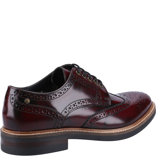 Base London Woburn XL Hi Shine Brogue Shoes Bordo
