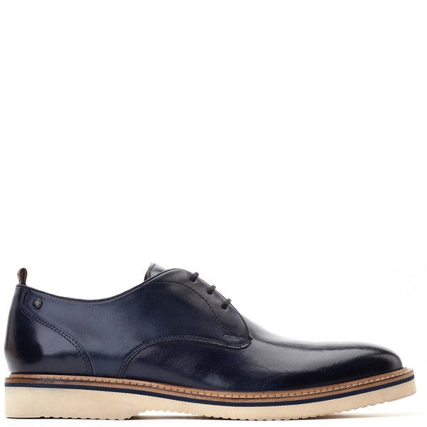 Base London Woody Washed Derby Shoes Navy