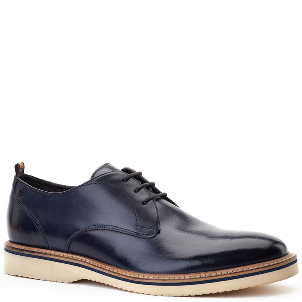 Base London Woody Washed Derby Shoes Navy
