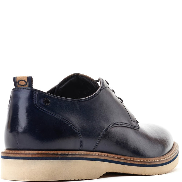 Base London Woody Washed Derby Shoes Navy