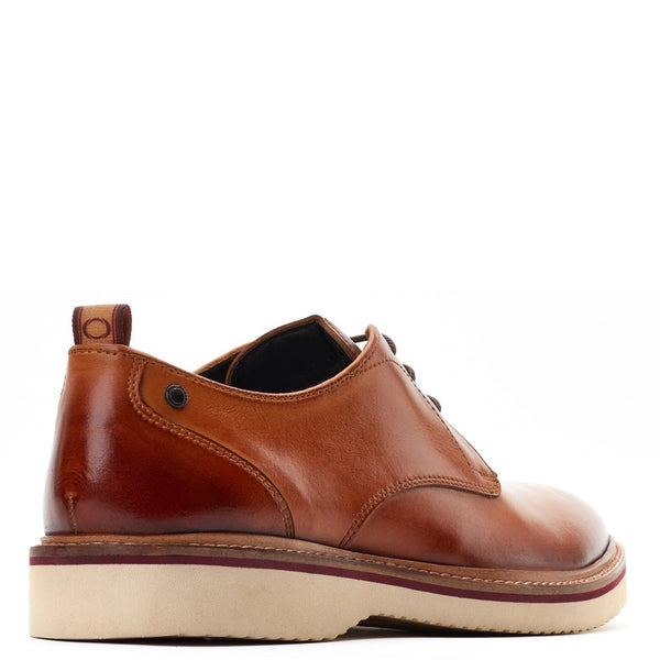 Base London Woody Washed Derby Shoes Tan