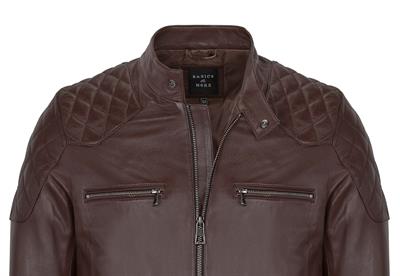 Basics And More Basics&More Men Biker Tea Men Leather Jacket - E/1042