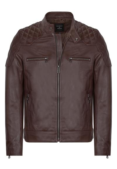 Basics And More Basics&More Men Biker Tea Men Leather Jacket - E/1042