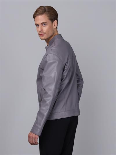 Basics And More Basics&More Men Chestnut Leather Jacket - S5