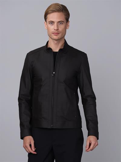 basics and more Basics&More Men Coffee Taffeta Leather Jacket - E130