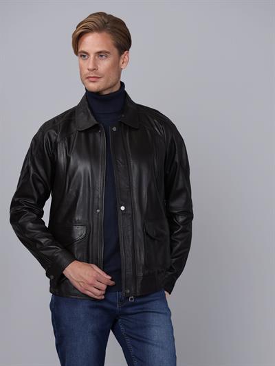 Basics And More Basics&More Men Dark Brown Leather Jacket - E344