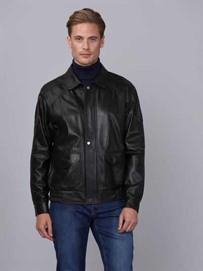 Basics And More Basics&More Men Dark Brown Leather Jacket - E344