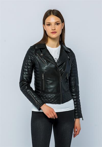 basics and more Basics&More Women Biker Black Leather Jacket - DIESEL basics and more Basics&More Women Biker Black Leather Jacket - DIESEL