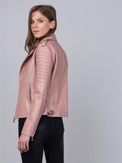 Basics And More Basics&More Women Biker Powder Leather Jacket - BM02