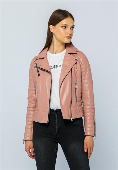 Basics And More Basics&More Women Biker Powder Leather Jacket - DIESEL