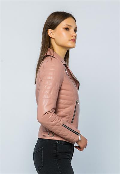 Basics And More Basics&More Women Biker Powder Leather Jacket - DIESEL