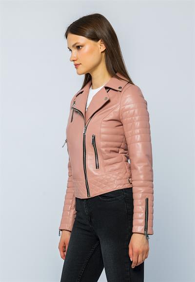 Basics And More Basics&More Women Biker Powder Leather Jacket - DIESEL