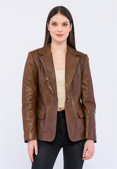 Basics And More Basics&More Women Blazer Chestnut Jacket - B2020