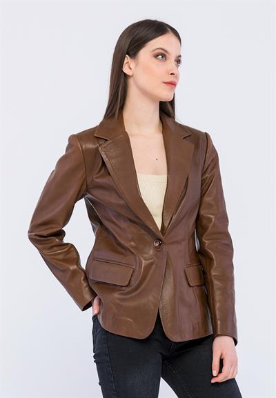 Basics And More Basics&More Women Blazer Chestnut Jacket - B2020