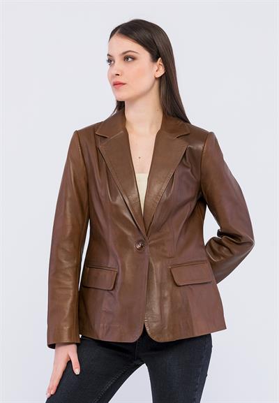 Basics And More Basics&More Women Blazer Chestnut Jacket - B2020