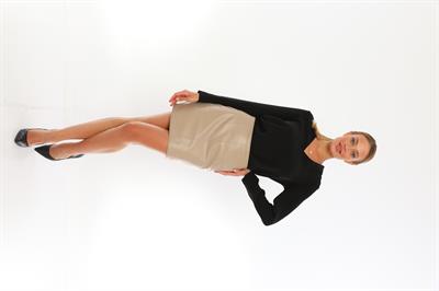 Basics And More Basics&More Women Extra Short Beige Leather Skirt - SK02